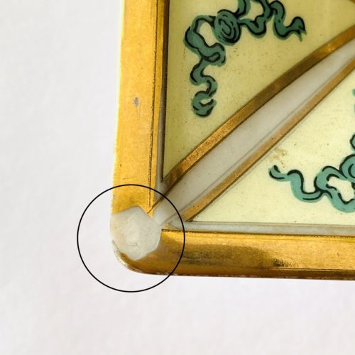 げ GUCCI グッチ アッシュトレイ 陶器 アイボリー ベージュ ゴールド マルチ ジュエリープレート 飾り皿 灰皿 シガレットトレー トレイ タバコ 煙草 スクエア オブジェ 小物入れ ヴィンテージ K55468 USTAUSTRALIA_COM_AU