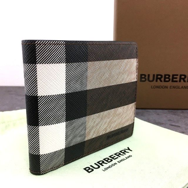 441 送料込み！ 未使用品 BURBERRY 二つ折り札入れ チェック 箱