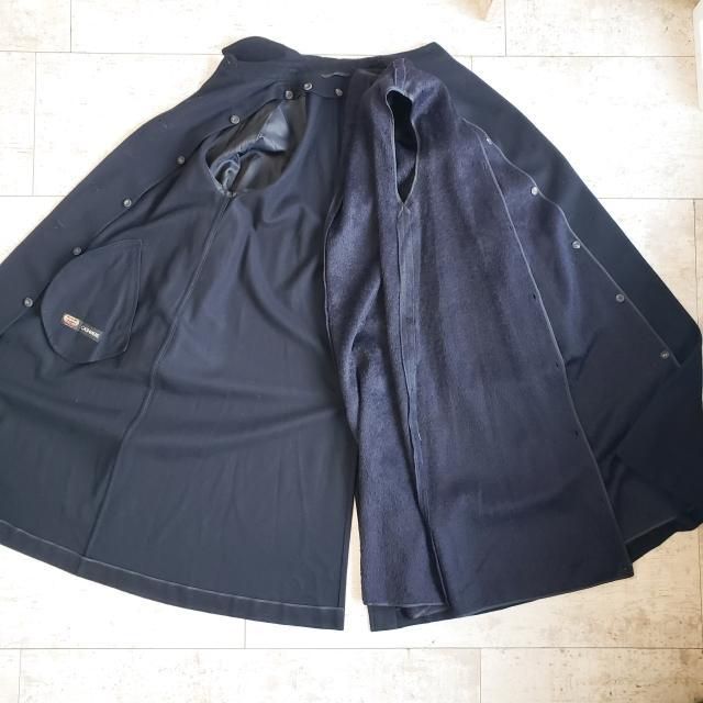 アニオナ AGNONA ☆ カシミヤ ロングコート 伊製 濃紺 インナー付