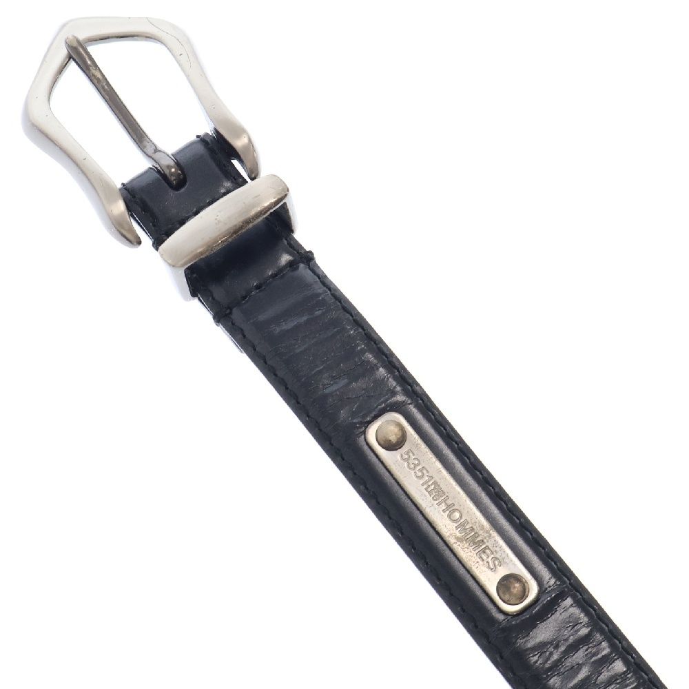 5351プールオム レザーベルト 5351 POUR LES HOMMES (5351プールオム) ロゴプレート付き