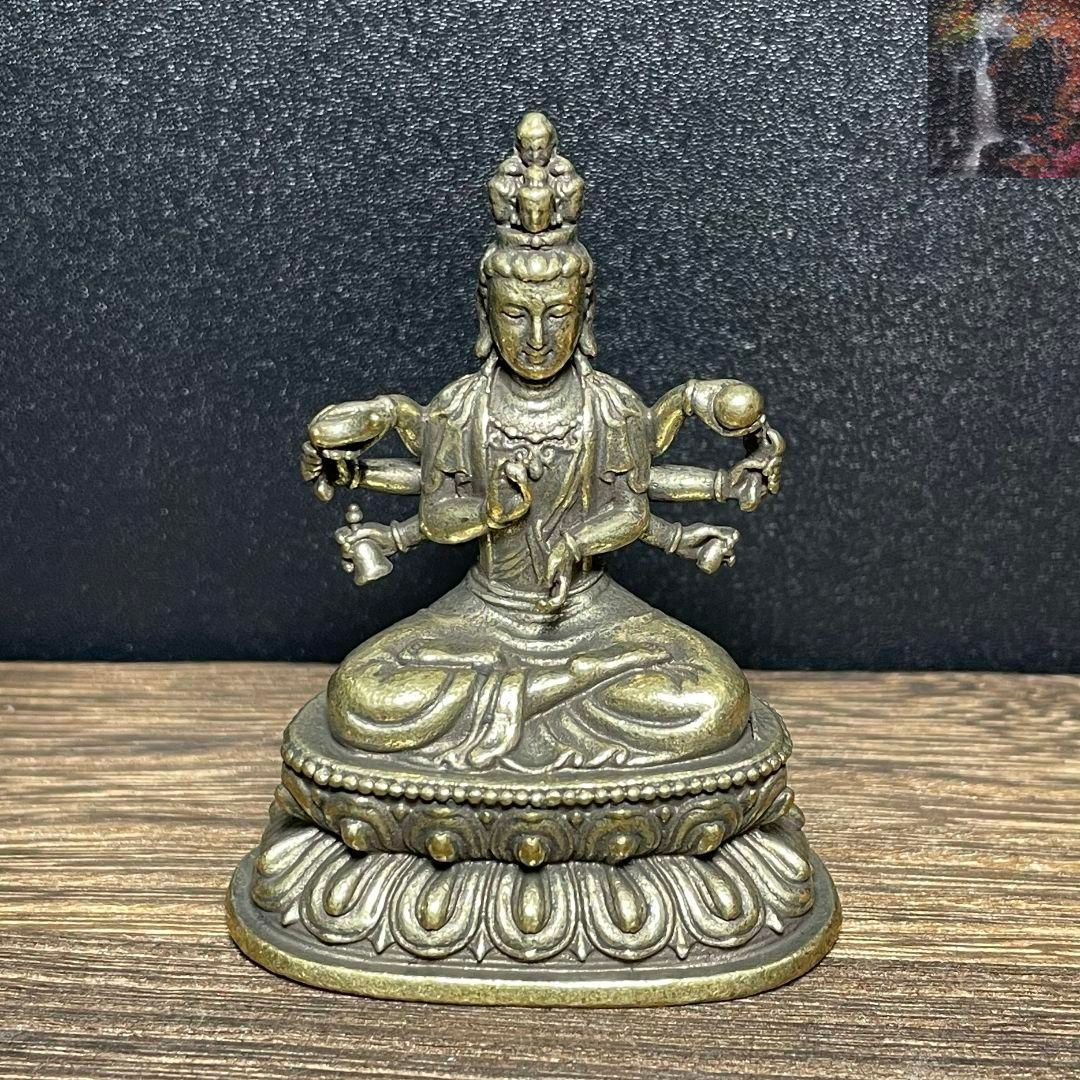 銅細工 千手観音 置物 装飾品 工芸品 美術品 銅細工 千手観音像 供養仏像 装飾品 工芸品 美術品 置物 - メルカリ