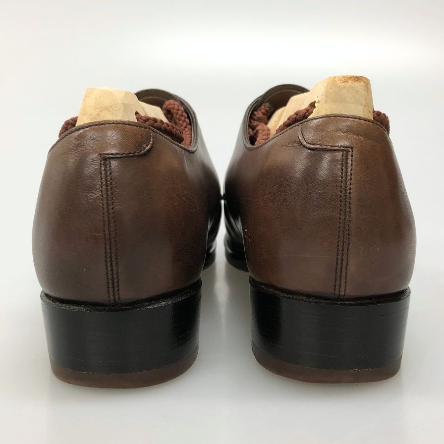 【極美品】シェットランドフォックス　ダブルモンク　プレーントゥ シェットランドフォックス ダブルモンク カーフ ブラウン【LA