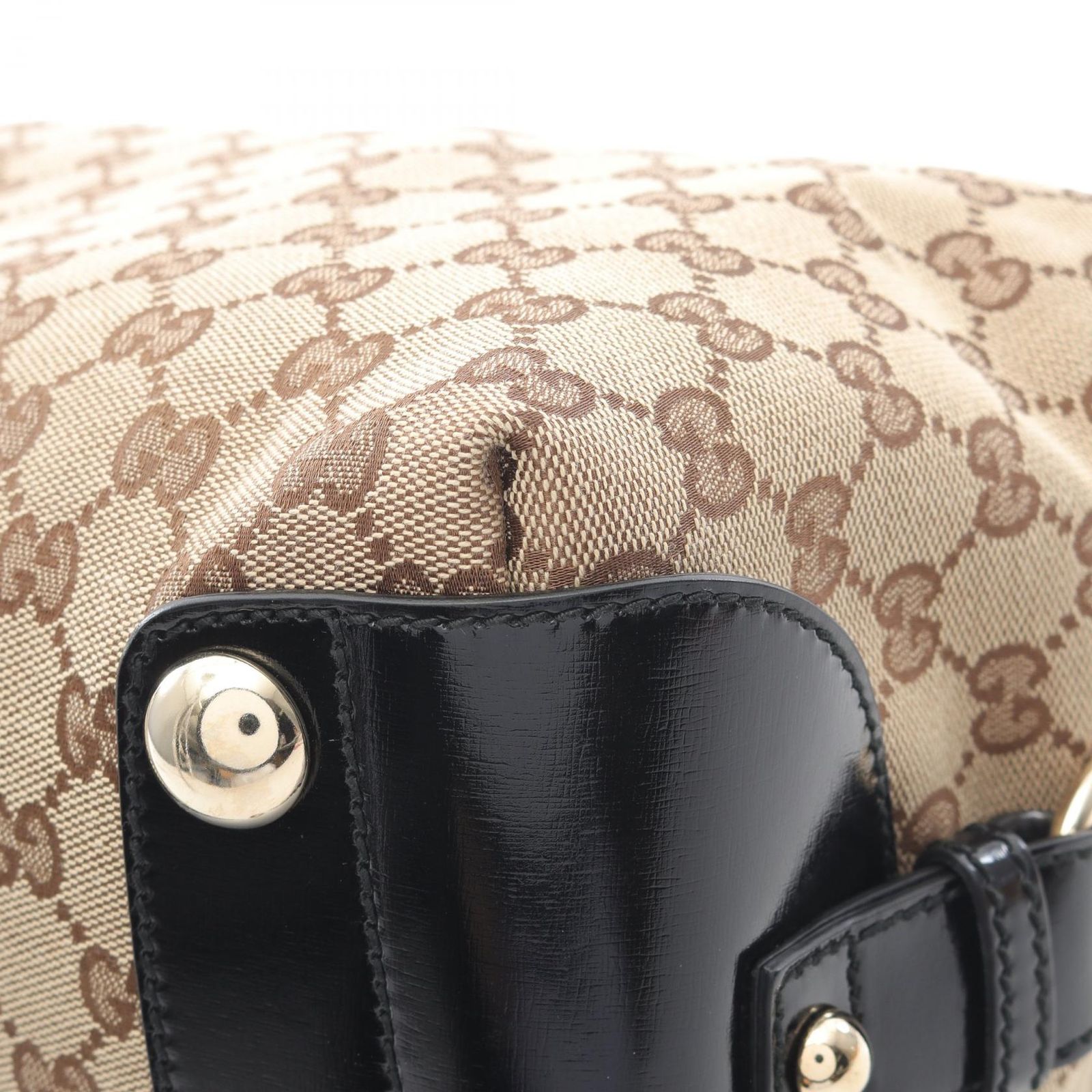 グッチ GUCCI ハンドバッグ GGキャンバス ベージュ/ブラック 