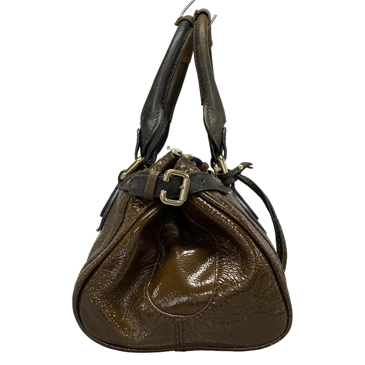 極美　Chloe クロエ　パディントン　レザー　ハンドバッグ　ダークブラウン 美品 Chloe (クロエ) パディントン レザーハンドバッグ ブラウン