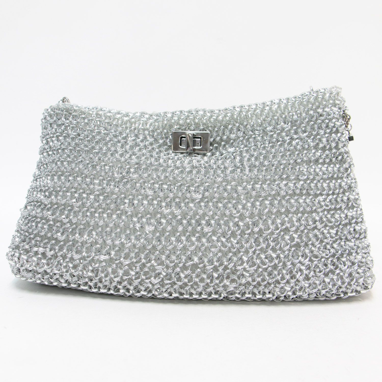 ANTEPRIMA ショルダーバッグ シルバー パーティ アンテプリマ風 ビーズ
