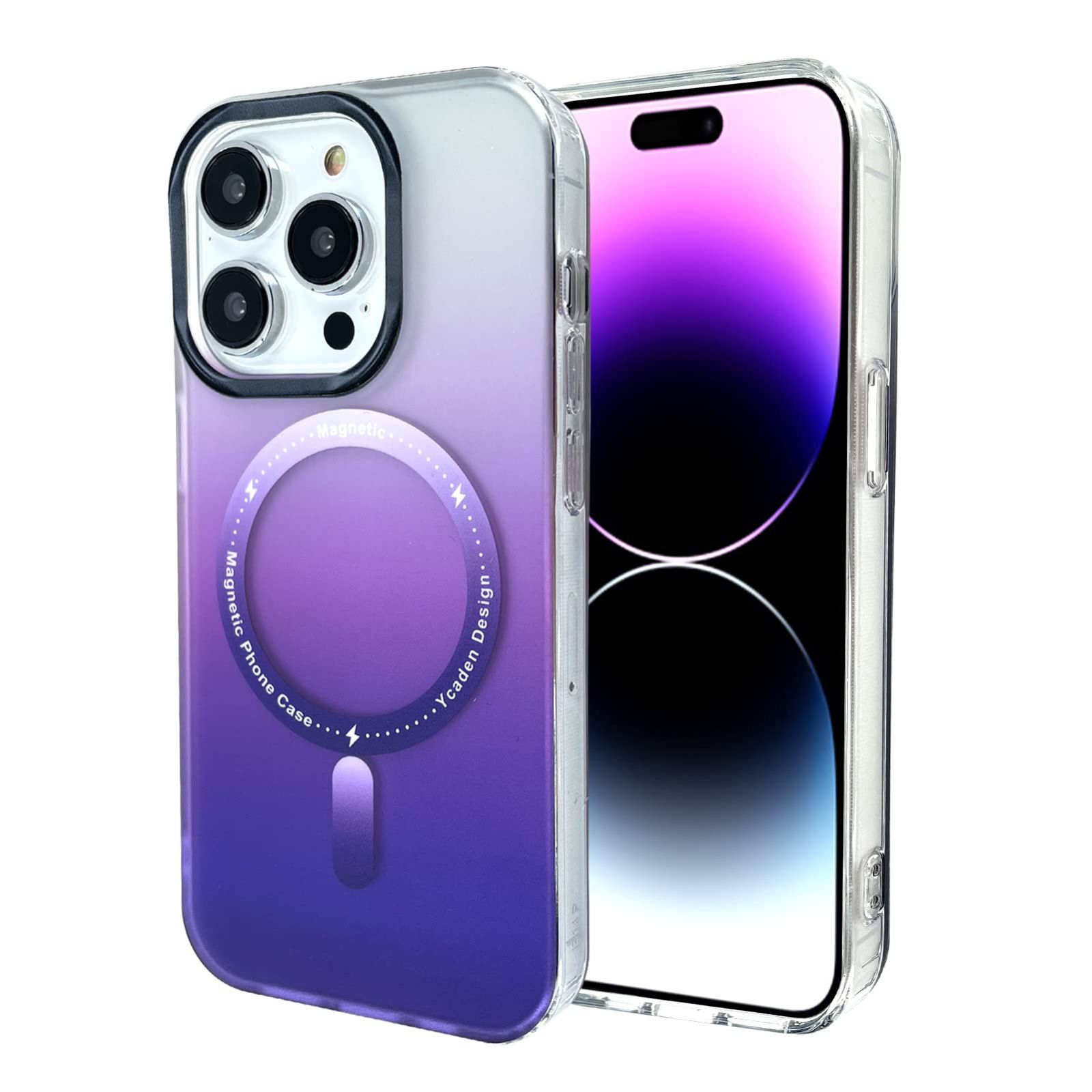 【人気商品】ＣｉｔｙＫｏｄａ iPhone 14 Pro ケース グラデーション マット感 MagSafe対応 ワイヤレス充電 女性 ギフト 耐衝撃 米軍MIL規格取得 オーロラ 半透明 傷つき防止 アイフォン14 Pro 用 ク