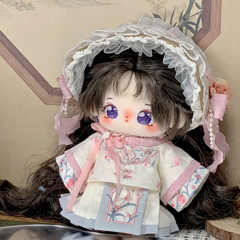 20cm ぬいぐるみ服 着せ替え 推し活 帽子付き 漢服 ドレス ぬい