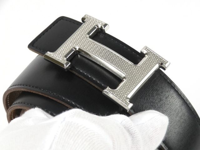 ■新同■　エルメス コンスタンス H ギロッシュ ベルト SS レザー □J刻 95cm 箱 【A72199】 HERMES - □新同□ エルメス コンスタンス H ギロッシュ ベルト SS