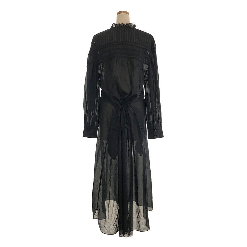 ISABEL MARANT ETOILE イザベルマランエトワール 2020SS PERKINS DRESS フリルカラー ピンタック シャツワンピース 36 ブラック レディース - メルカリ
