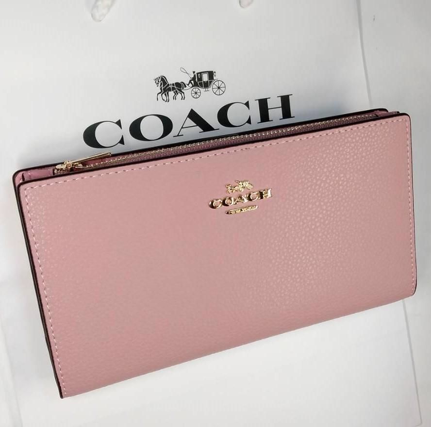 COACH コーチ 新品 ピンク 折り財布 レディース 小物 財布 W13T-