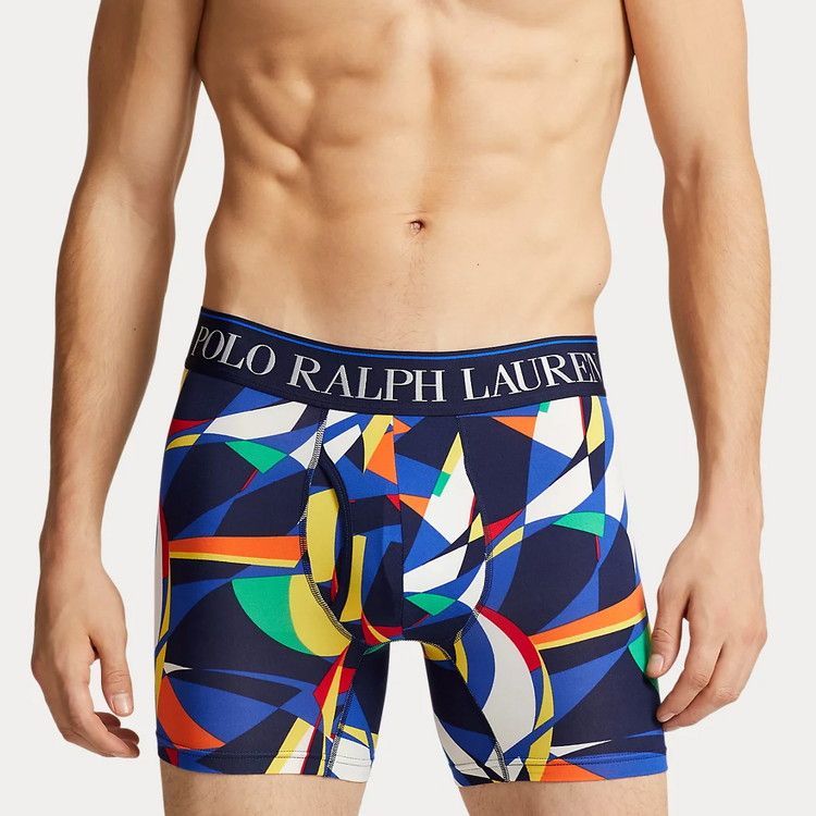  ポロラルフローレン 4 D COOLING ボクサーブリーフ 3 PK クルーズネイビー ニューポートネイビー アブストラクトセイル イエローフィン ボクサーパンツ 下着 アンダーウェア