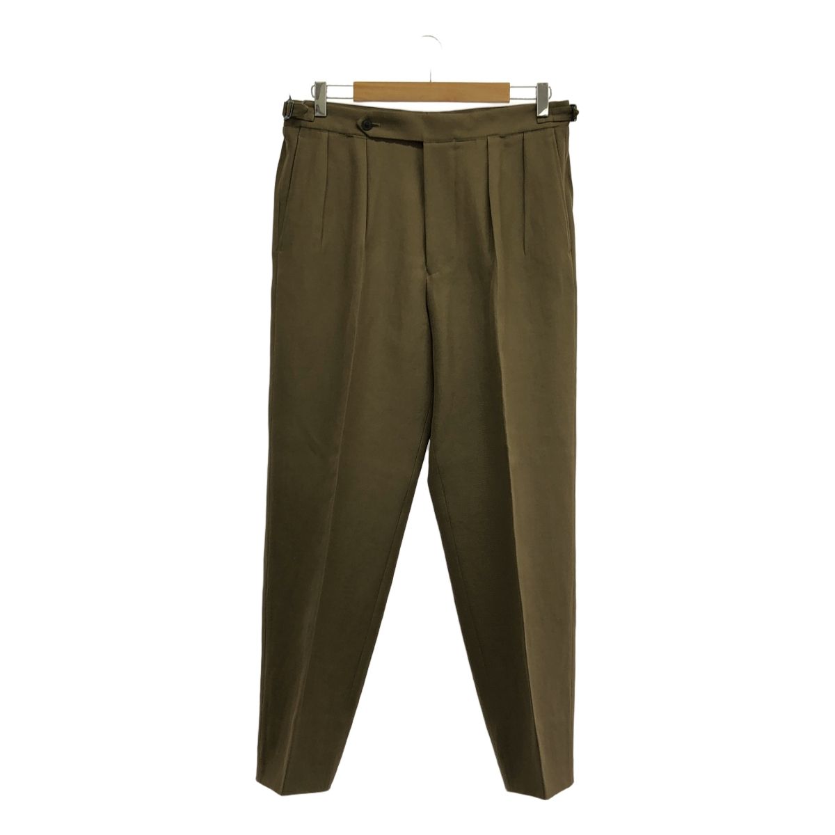 美品】 HEUGN / ユーゲン | AARON ウールリネン 2インプリーツ サイド