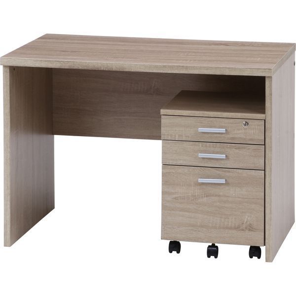 デスク2点セット ホワイトオーク 組立品