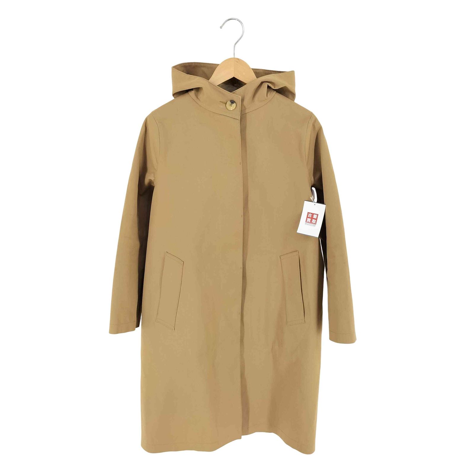 マッキントッシュ Mackintosh 英国製 ウール フーデッド ゴム引きコート レディース 34