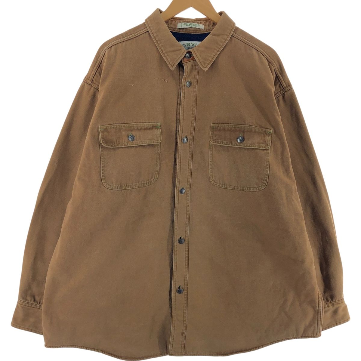 古着 オービス ORVIS 長袖 ワークシャツ メンズXL相当/eaa506701