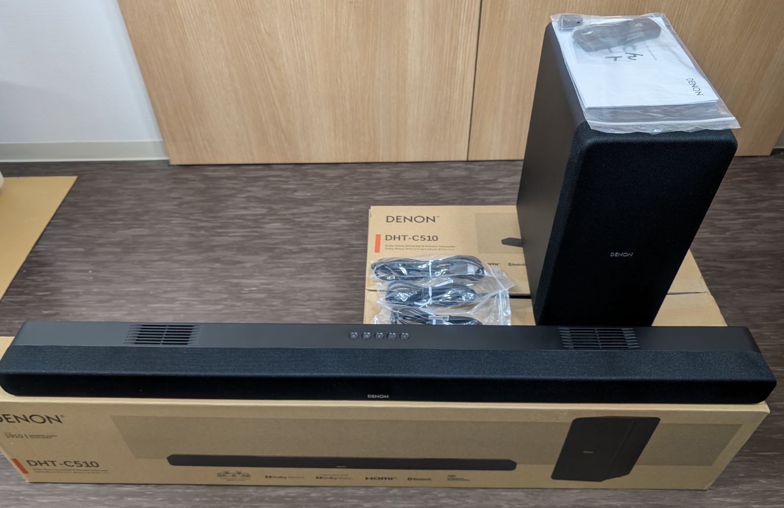 デノン 3.1.2ch サウンドバー&ワイヤレスサブウーハー DHT-C510K DENON