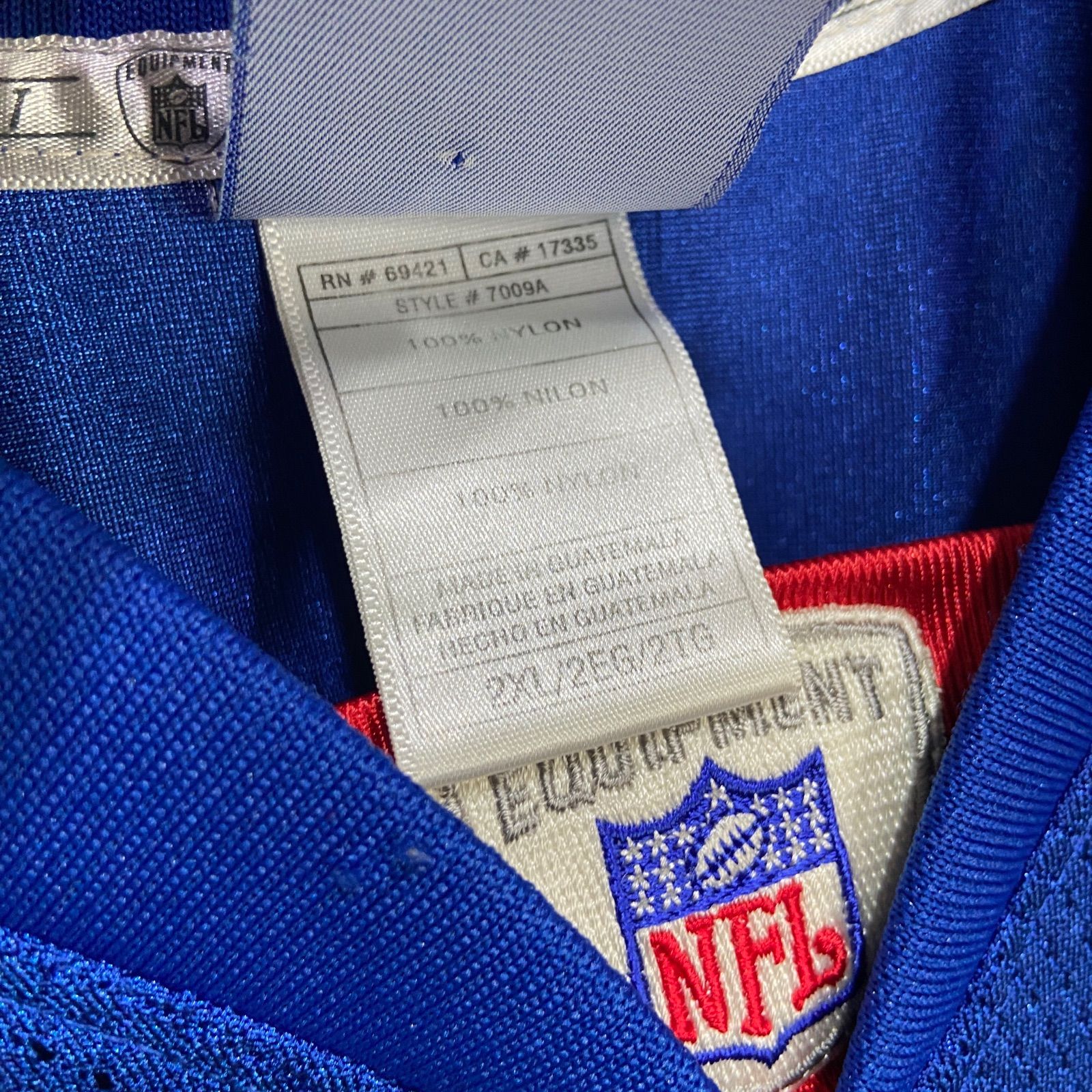 ☆NFL☆リーボック☆ニューヨークジャイアンツ☆ゲームシャツ