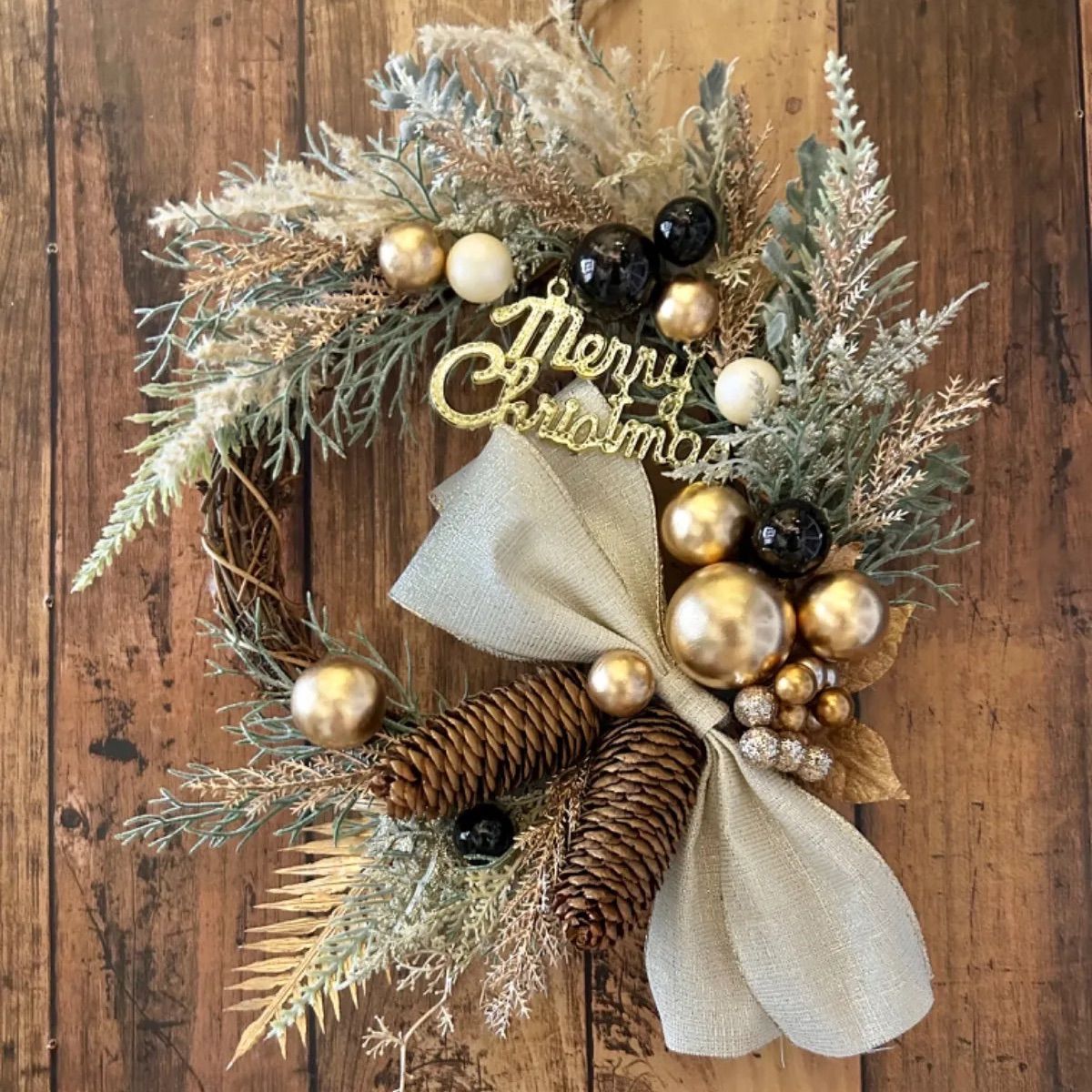 6-156 早割クリスマスリース ナチュラルクリスマス 大人クリスマス