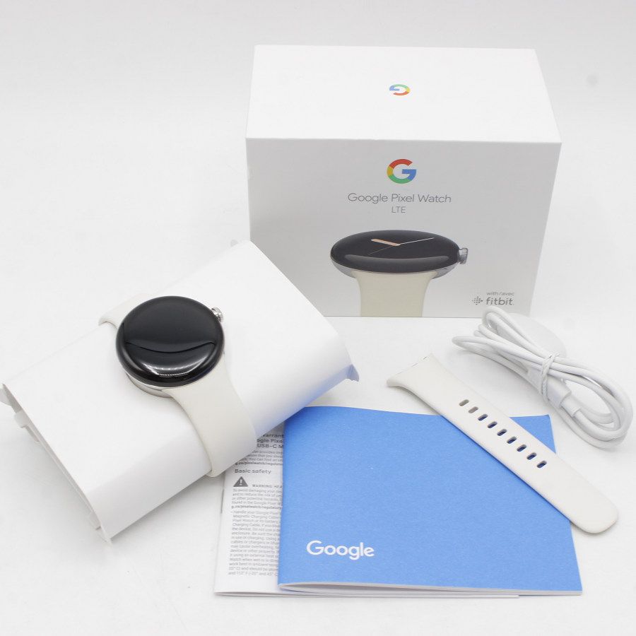 美品】Google Pixel Watch LTE GA04309-TW Polished Silver ステンレス 