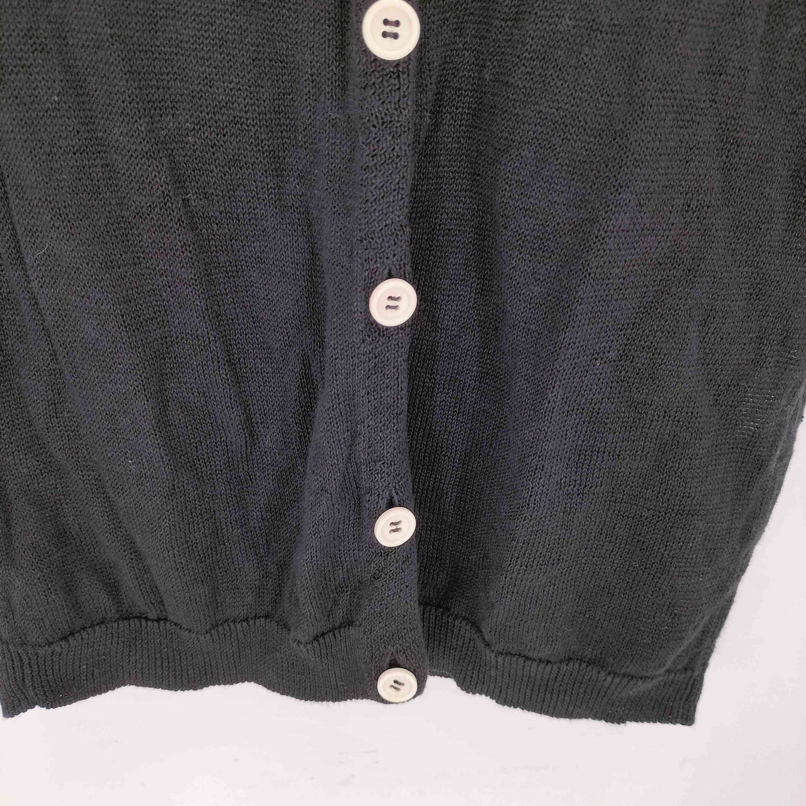 MARGARETHOWELL リネン カーディガン ブラック マーガレットハウエル リネン カーディガン（FINE LINEN