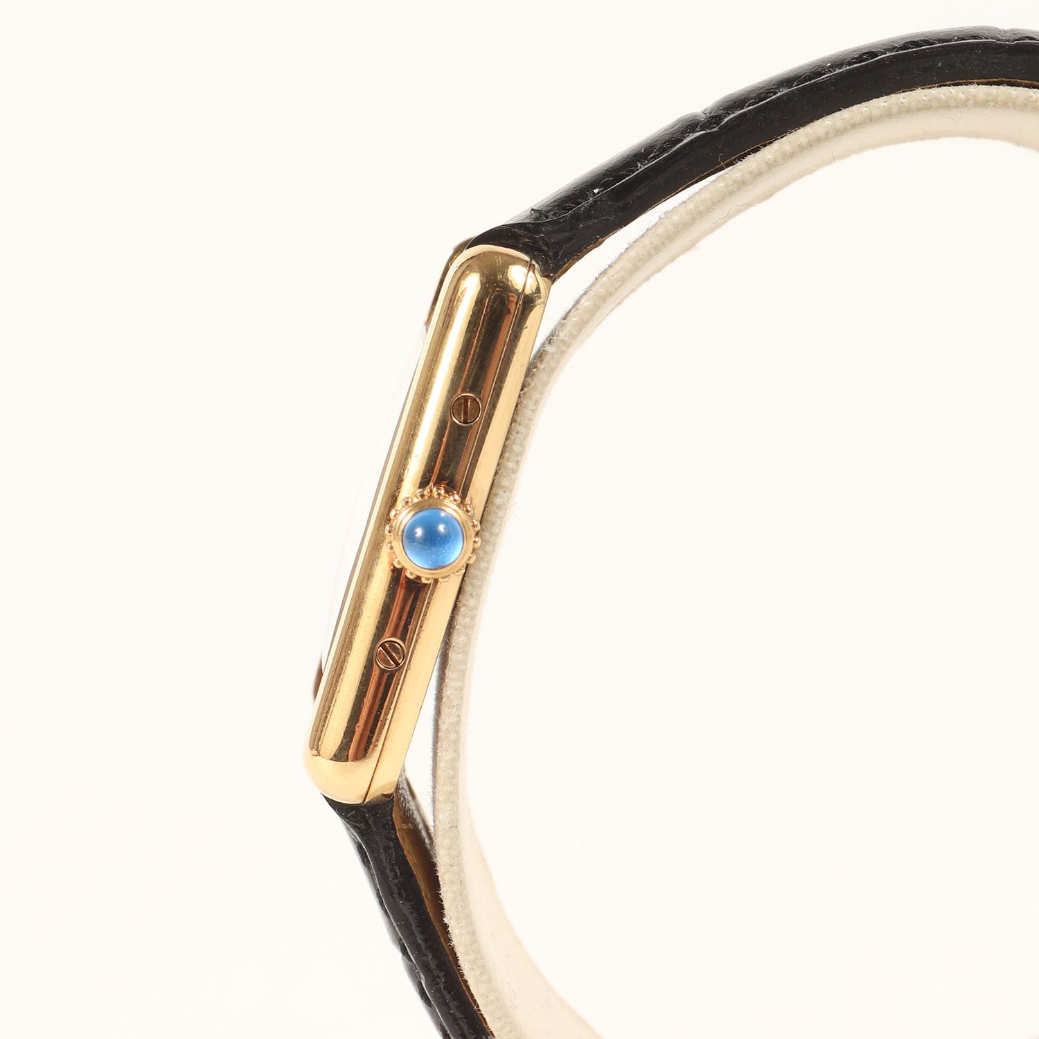 Cartier カルティエ マストタンク ヴェルメイユ SM 金 黒 ゴールド  