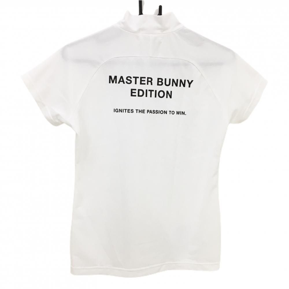 MASTER BUNNY EDITION - 【超美品】マスターバニー 半袖ハイネックシャツ 白 バックプリント  レディース 0(S) ゴルフウェア 2023年モデル MASTER BUNNY EDITION 超美品】マスターバニー 半袖ハイネックシャツ 白 バックプリント