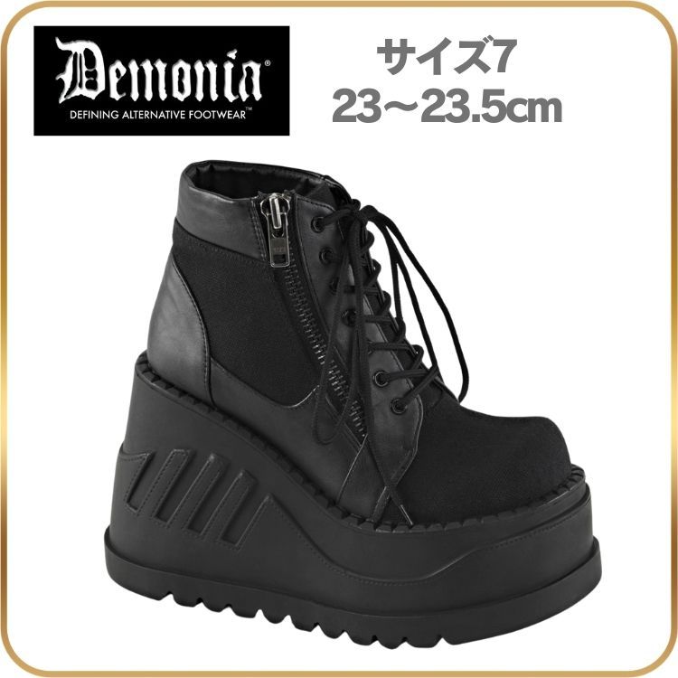 23 23.5 cmdemonia デモニア 厚底 ブーツ ショートブーツ 厚底 