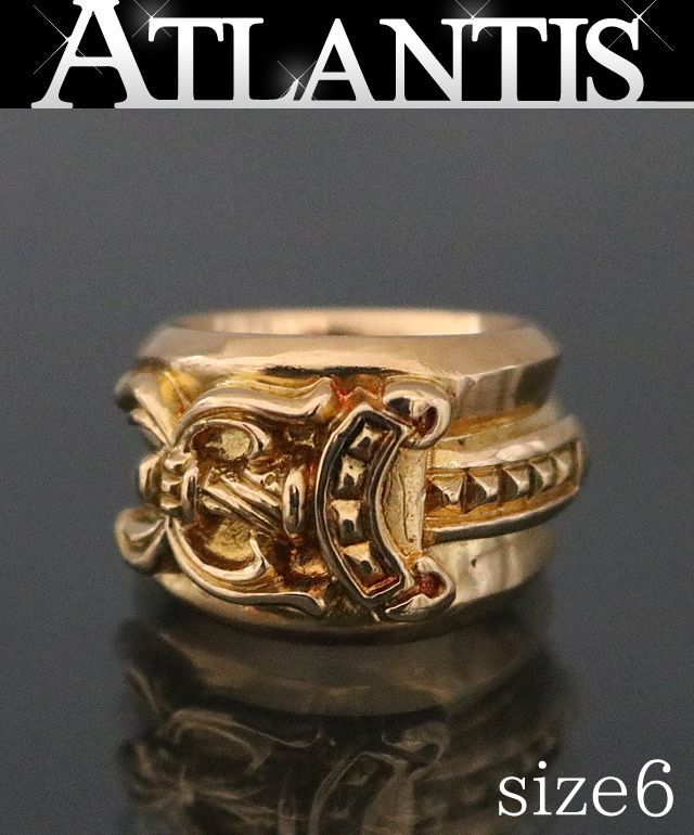銀座店 クロムハーツ 22K ダガーリング ゴールド 約6号 87907
