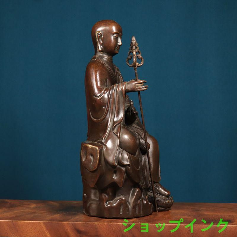 九華山地蔵王仏像  銅製 装飾品 工芸品 美術品 置物 九華山地蔵王仏像 銅製 装飾品 工芸品 美術品 置物 - メルカリ