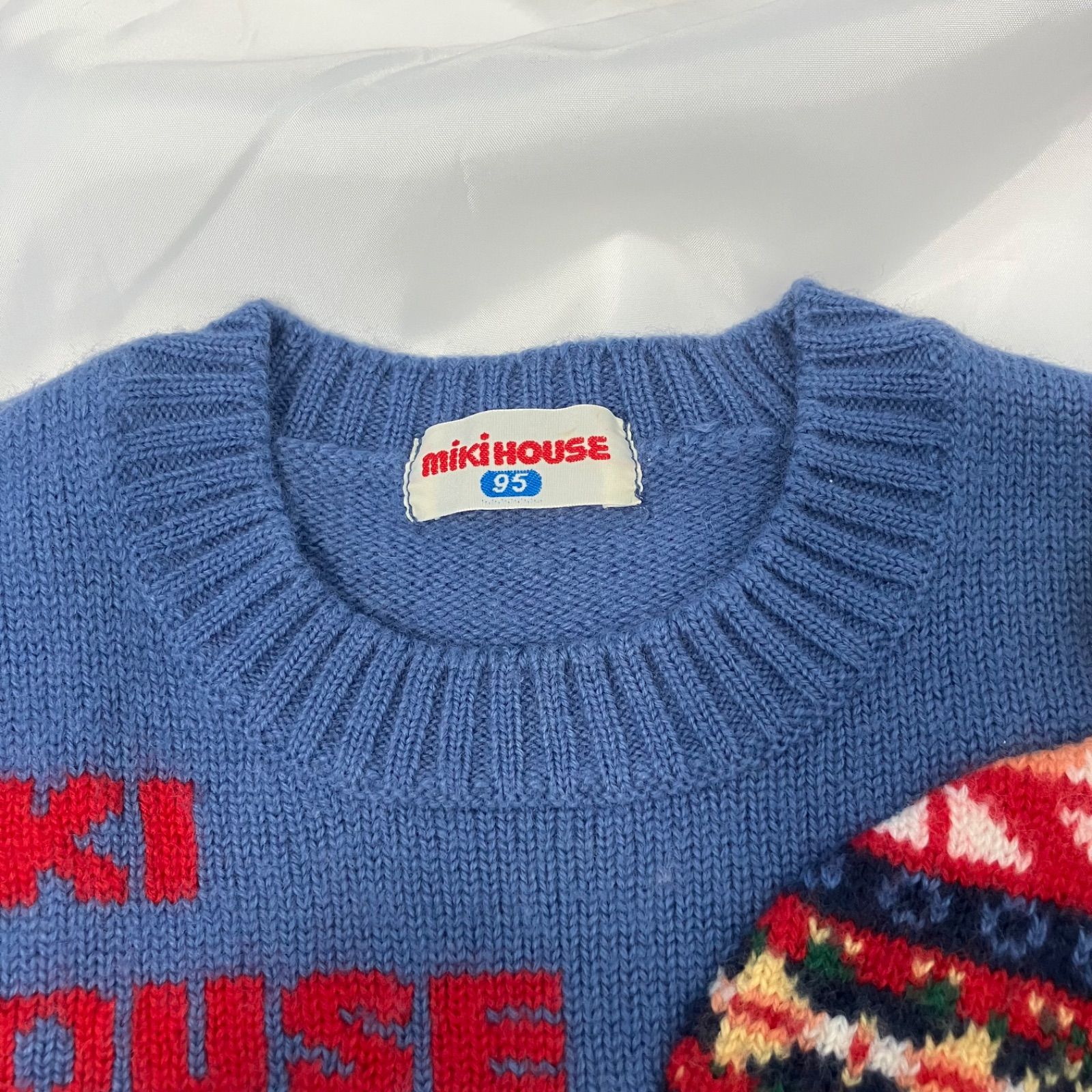 369ミキハウスmikihouse95size 立体くまさんセーター