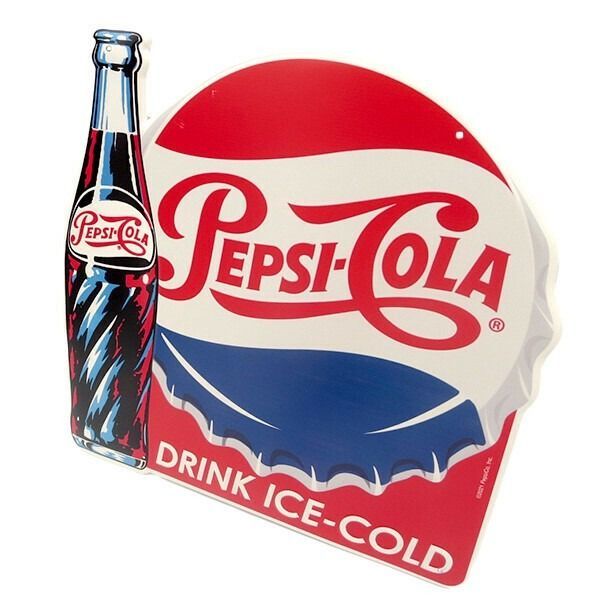 ダイカットエンボス メタルサイン PEPSI-COLA DRINK ICE COLD ペプシ
