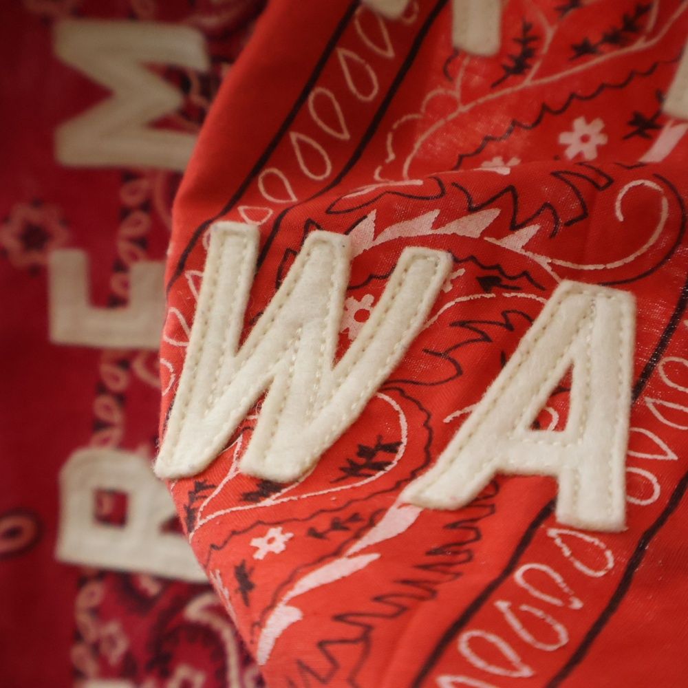 READY MADE (レディメイド) 21AW Red Bandana Baseball Shirt バンダナ
