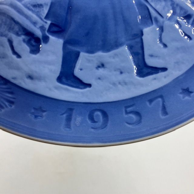 1957年 ロイヤルコペンハーゲン イヤープレート 「羊と羊飼い」 北欧