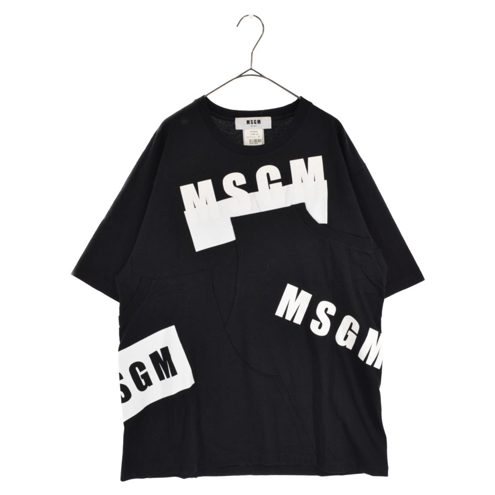 MSGM (エムエスジーエム) 17SS ロゴプリント 半袖Tシャツ ブラック