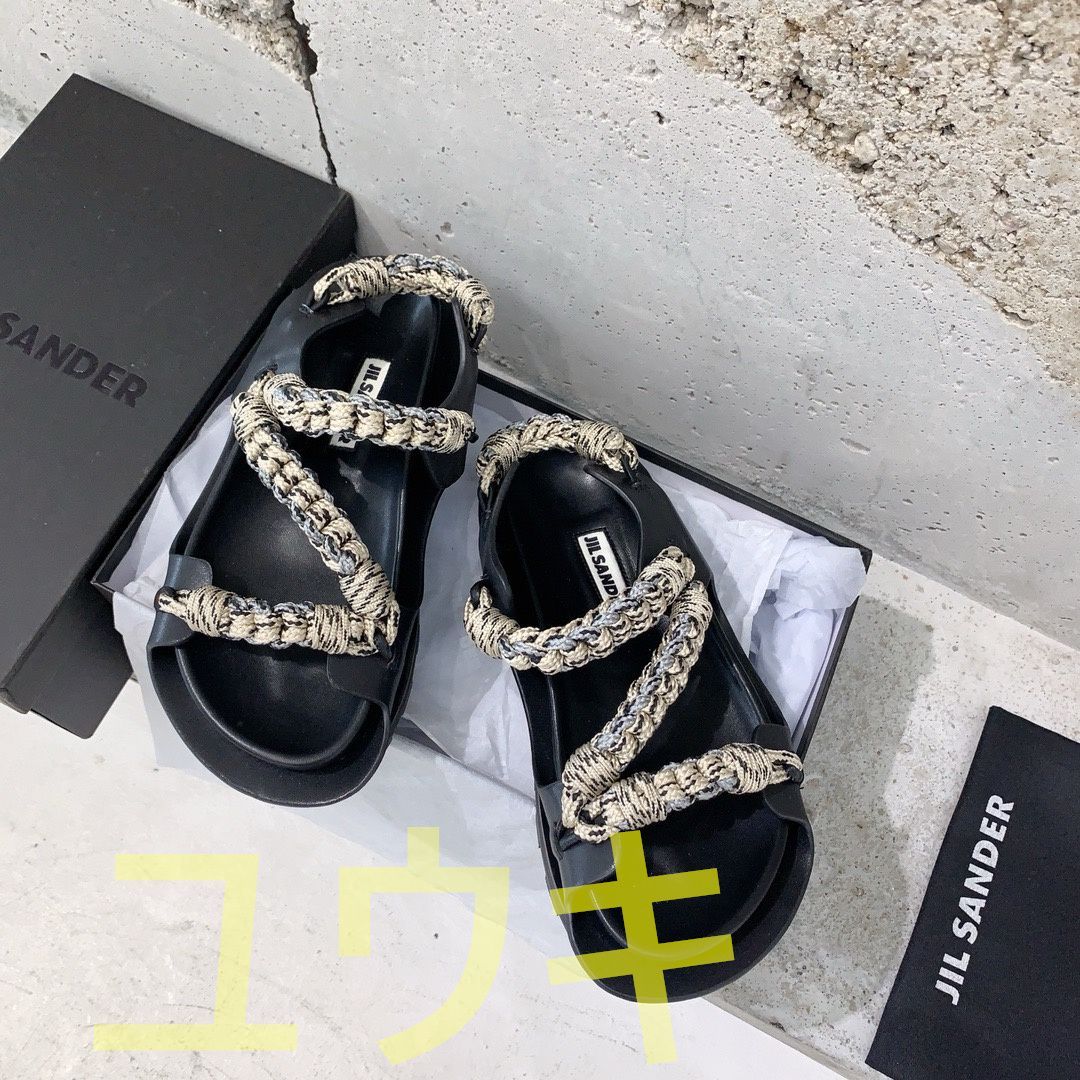新品未使用箱付 JIL SANDER ジルサンダー編み込みサンダル レディース 