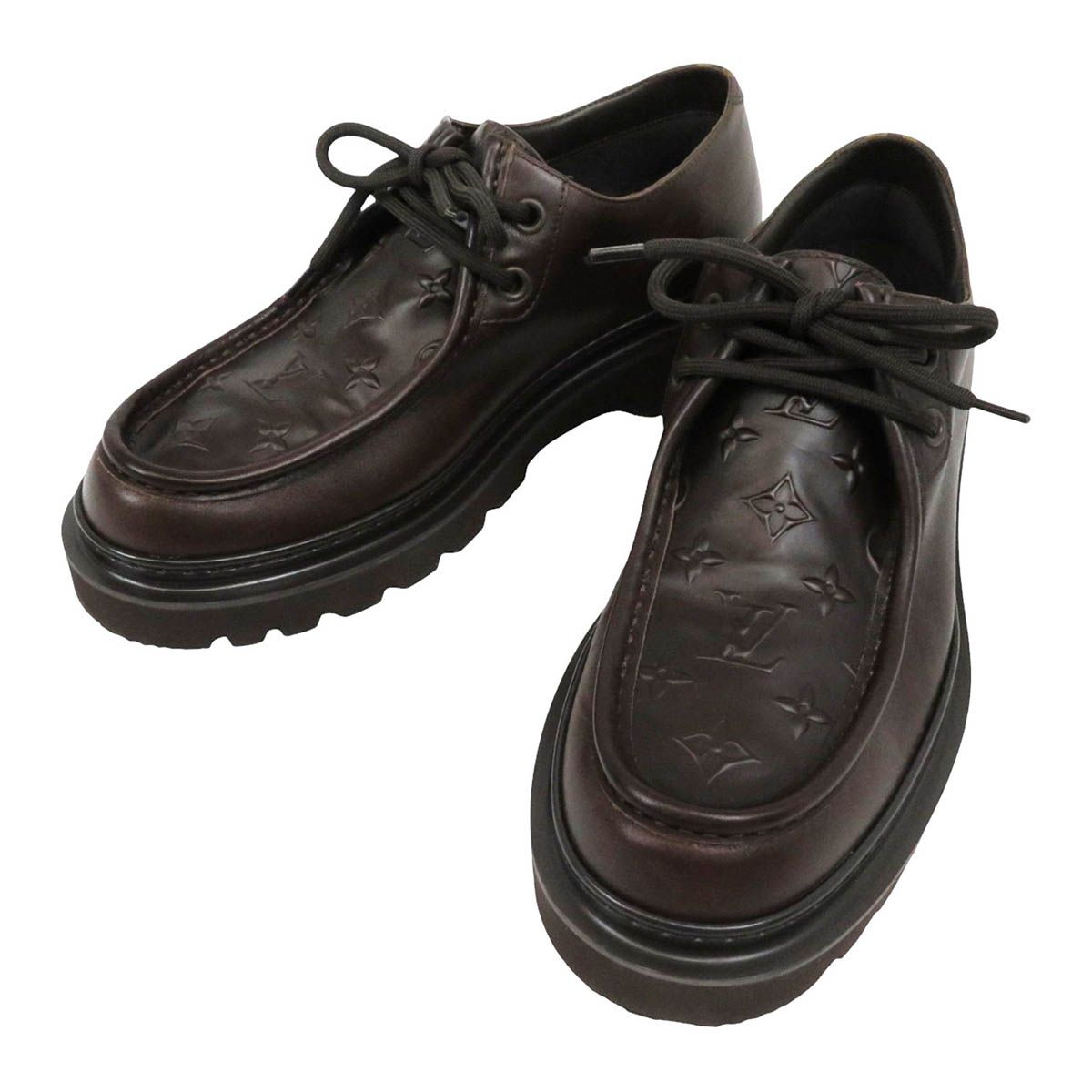 ルイヴィトン レンジャーライン モノグラム ダービーシューズ モノグラム メンズ ブラウン LOUIS VUITTON アパレル 小物