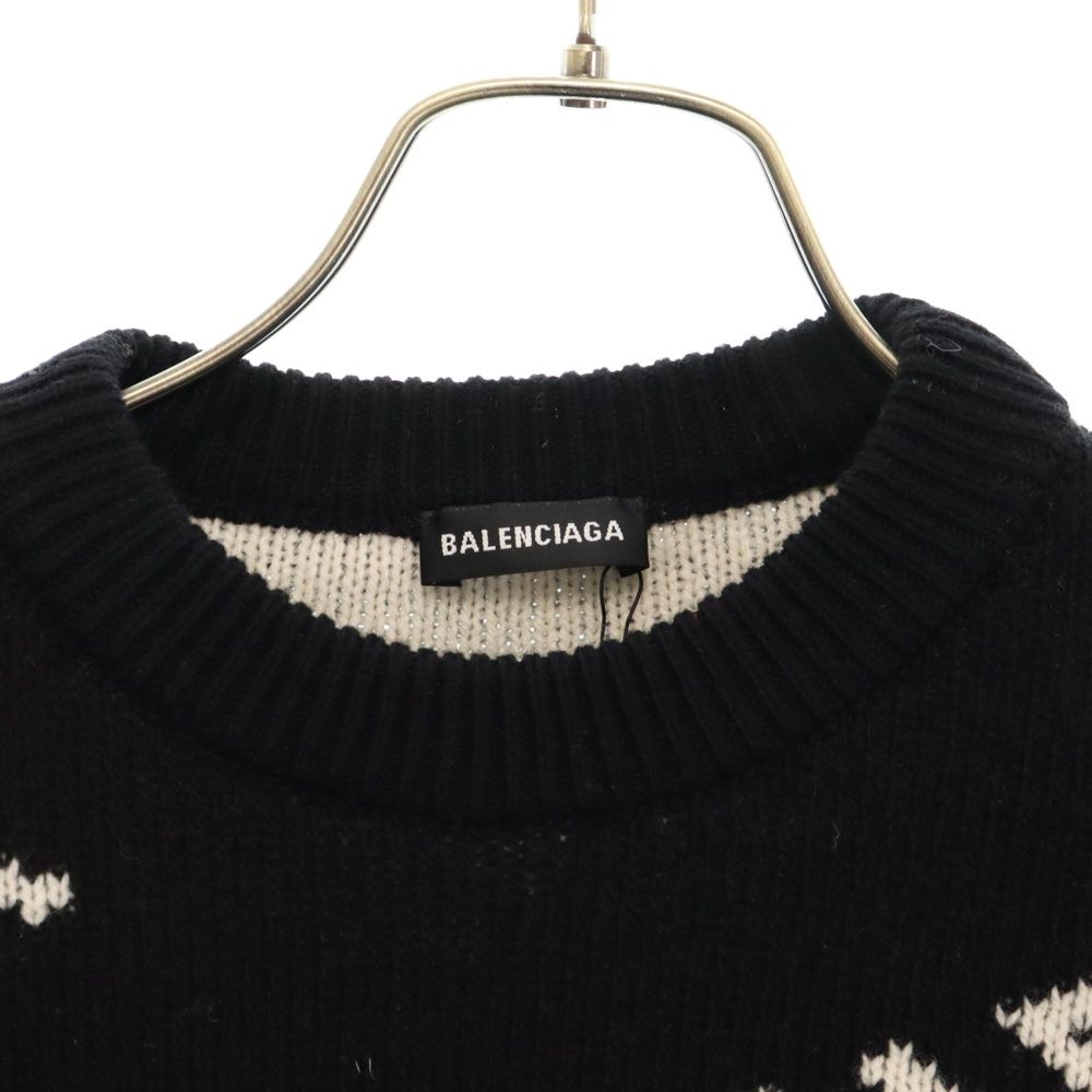 BALENCIAGA (バレンシアガ) 18AW ALLOVER LOGO CREWNECK KNIT 534418