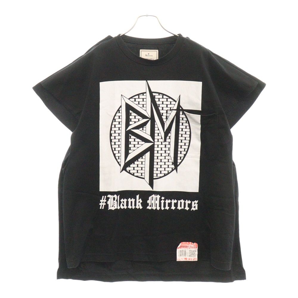 MAISON MIHARAYASUHIRO ブラックTシャツ MAISON MIHARAYASUHIRO (メゾンミハラヤスヒロ) ASYMMETRICAL T-SHIRT