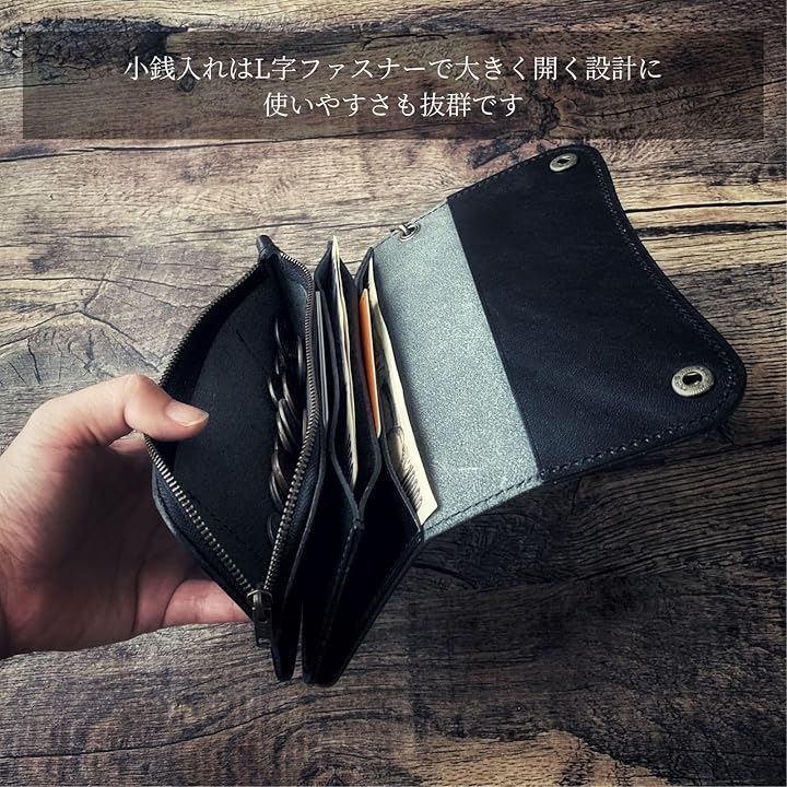 ASIAN ZACCA トラッカーウォレット 栃木レザー 日本製 本革 長 ASIAN ZACCA トラッカーウォレット 栃木レザー 日本製 本革 長