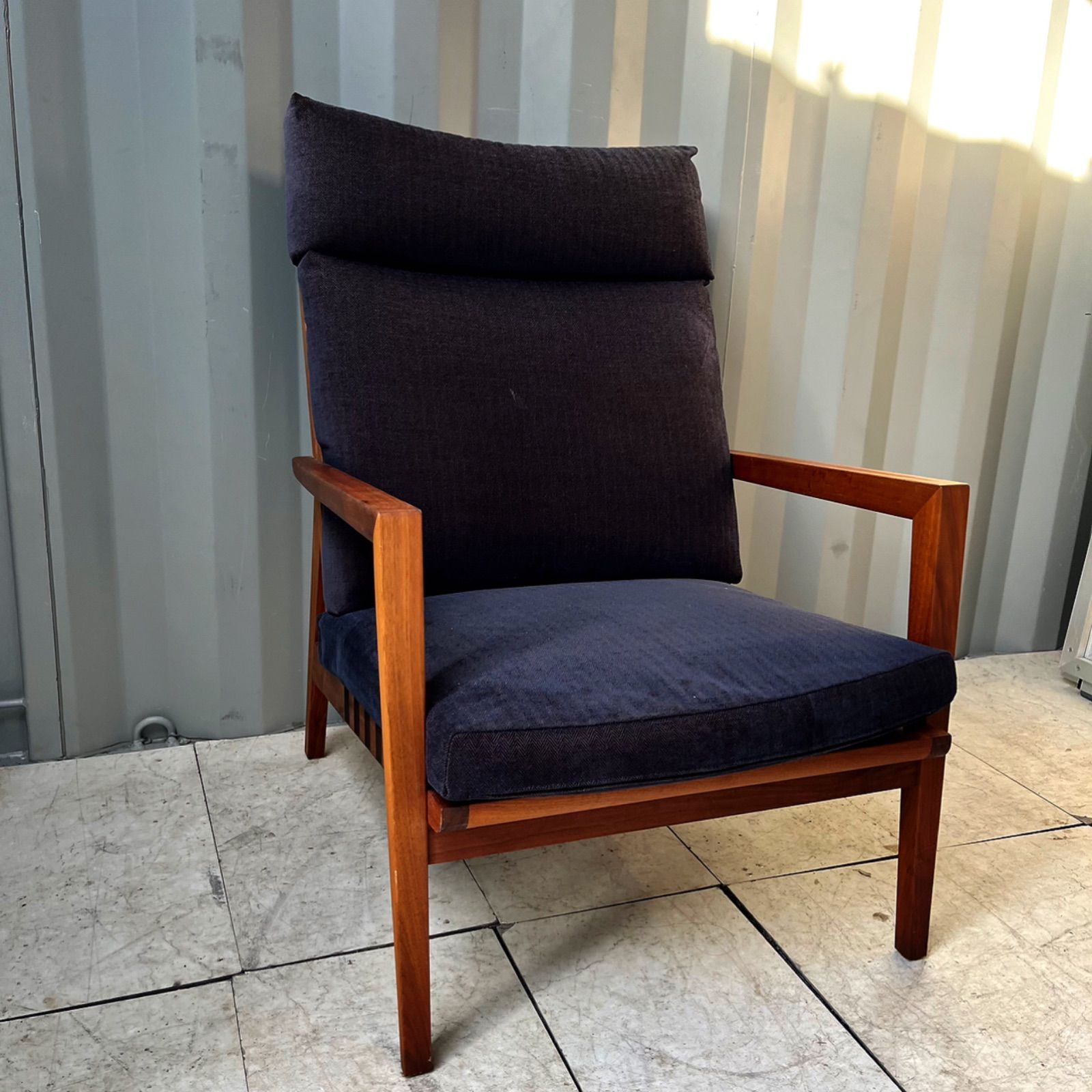 取付無料！リッツウェル ブラヴァ ネイビーファブリックハイバックイージーチェア✨ 取付無料！リッツウェル ブラヴァ ネイビーファブリック