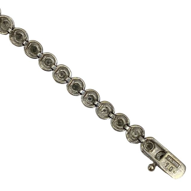 ブレスレット テニスブレスレット K18WG 750 18金 1.00ct