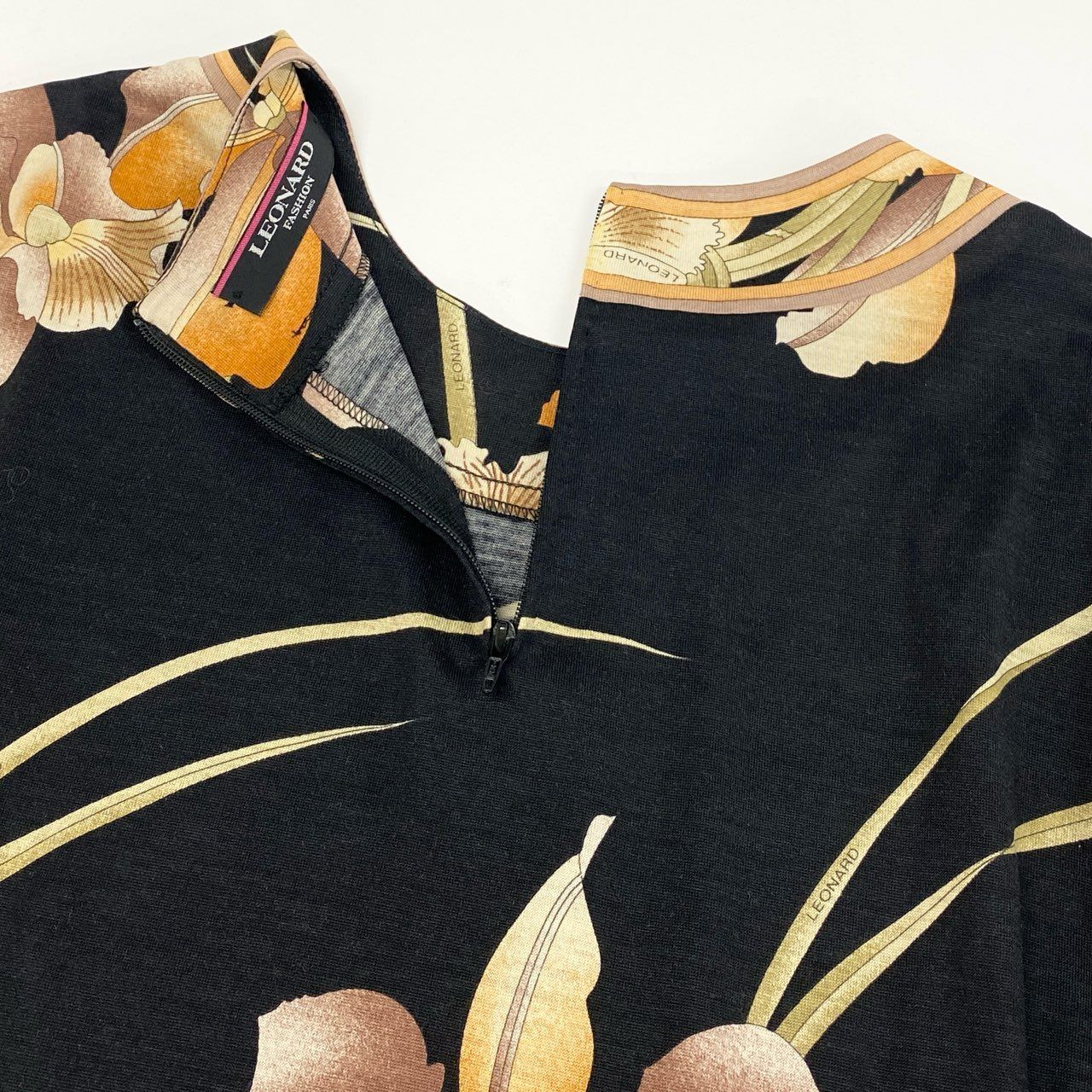 85i12 LEONARD レオナール 美しい花柄プリント ニット セーター  