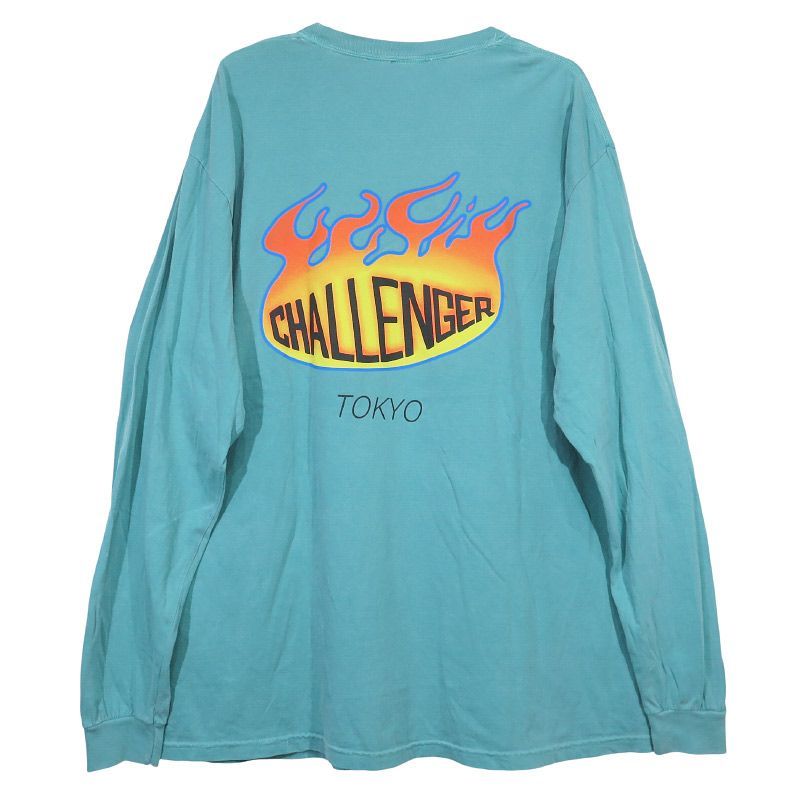 激レア XL CHALLENGER FIRE BALL ファイヤー ロン T CHALLENGER チャレンジャー L/S FIREBALL TEE ファイヤーボール クルー