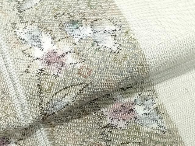 平和屋着物●小千谷紬　花唐草文　正絹　逸品　未使用　CAAV6404vf 平和屋着物○小千谷紬 花唐草文 正絹 逸品 未使用 CAAV6404vf