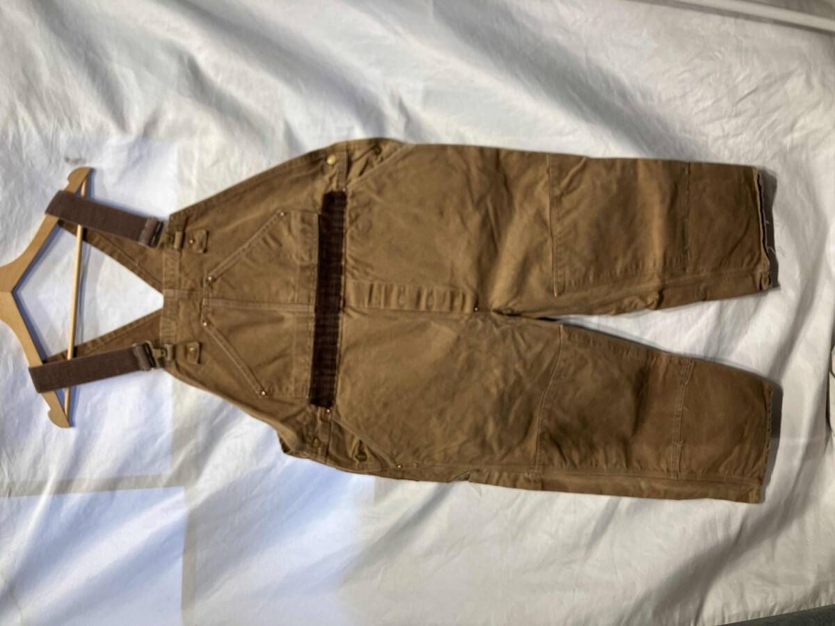 60s Carhartt overall カーハート オーバーオール ダック生地 Cボタン Cロゴタグ ブラウン 