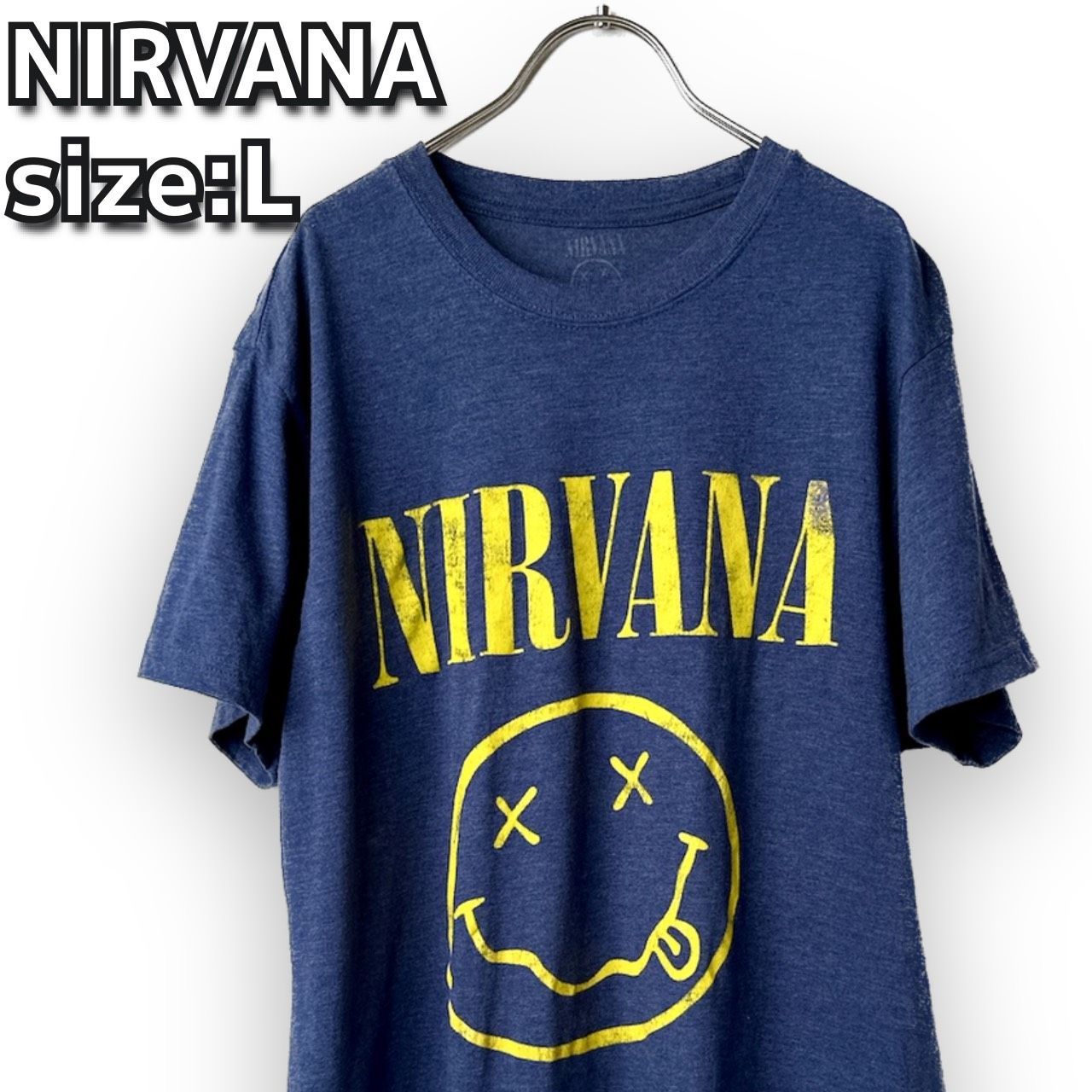 Nirvana 'smile' tee ニルヴァーナ ヴィンテージT Lサイズ-