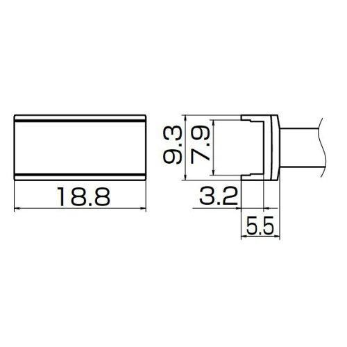 【新品・3営業日で発送】白光 こて先 ﾄﾝﾈﾙ 7.9MMX18.8MM　T12-1007