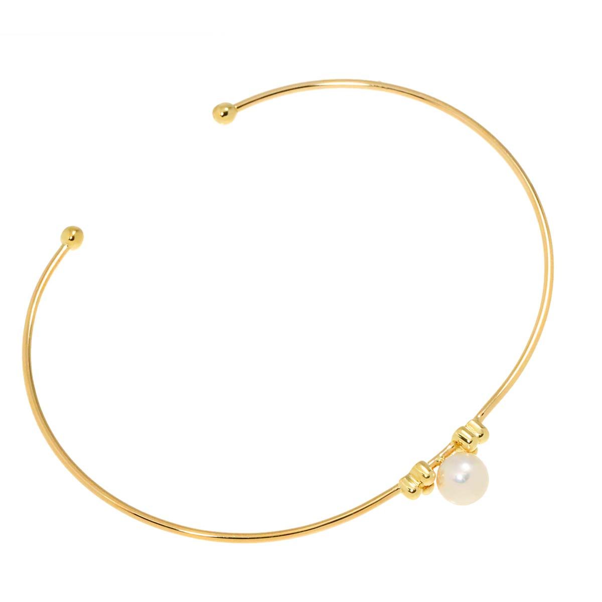 ミキモト MIKIMOTO アコヤ真珠 6.2mm バングル ブレスレット