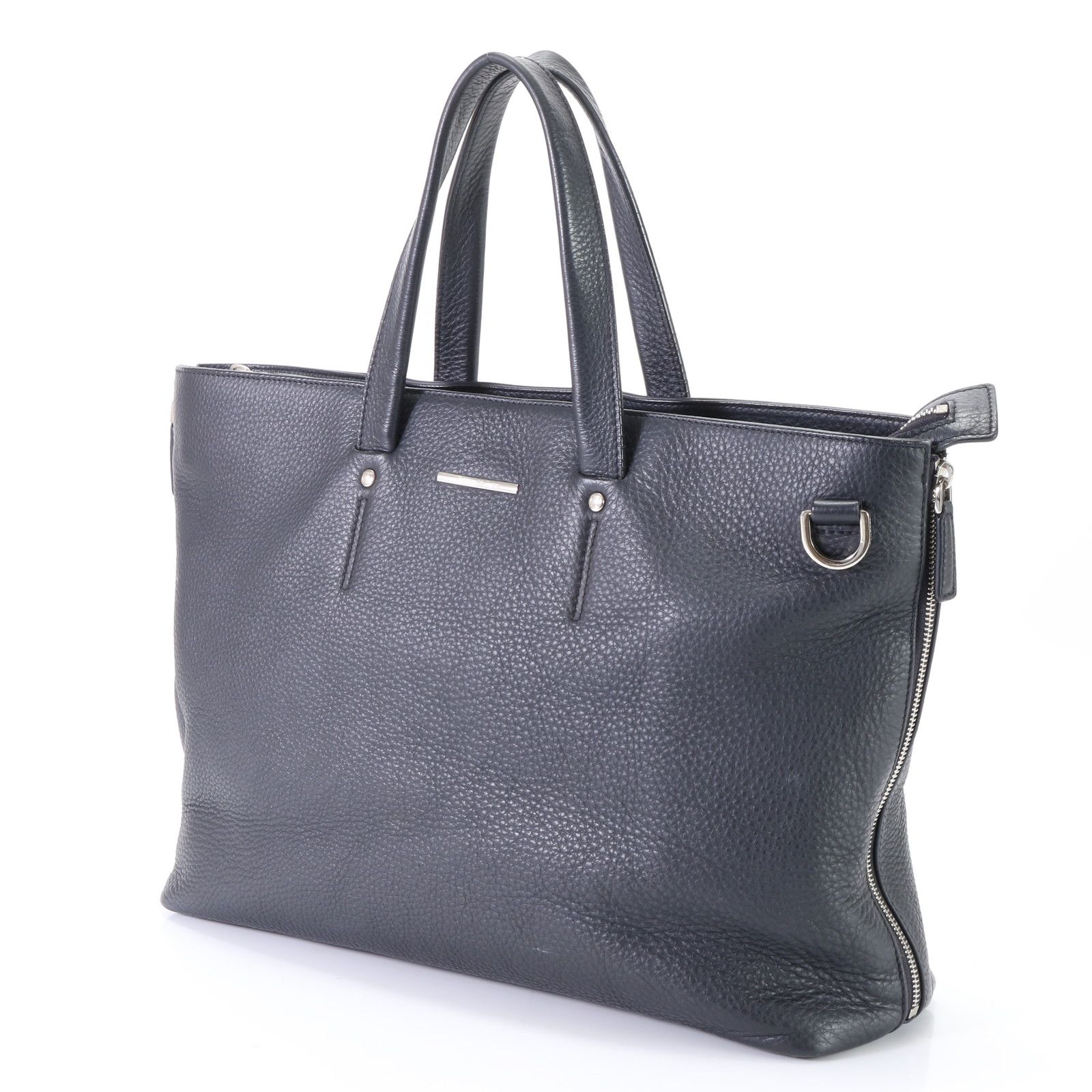 美品 Ermenegildo Zegna エルメネジルド ゼニア レザー トート バッグ 