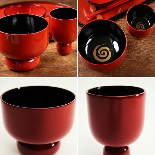 山中漆器 喜八工房 汁椀 （小） ペア 欅 天然木 飯椀 漆器